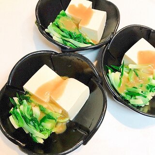 豆腐とあさつきの☆酢味噌がけ